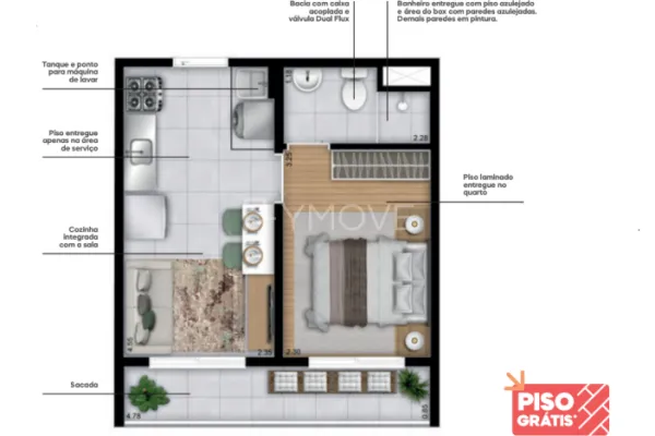 Apartamento à venda com 1 quarto no Alto da Mooca, São Paulo — foto 6